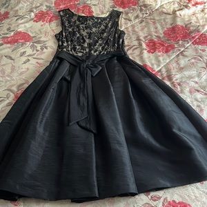 Melrose Black Dress with Ribbon